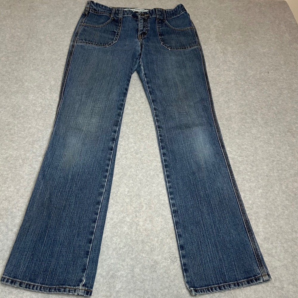 Y2K 90s GAP Low Rise Boot Cut Stretch Jeans Women's 10R Denim Flap Pocket retro‎